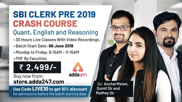 SBI Clerk Pre 2019 Crash Course | Join and Increase your chance of Selection смотреть онлайн