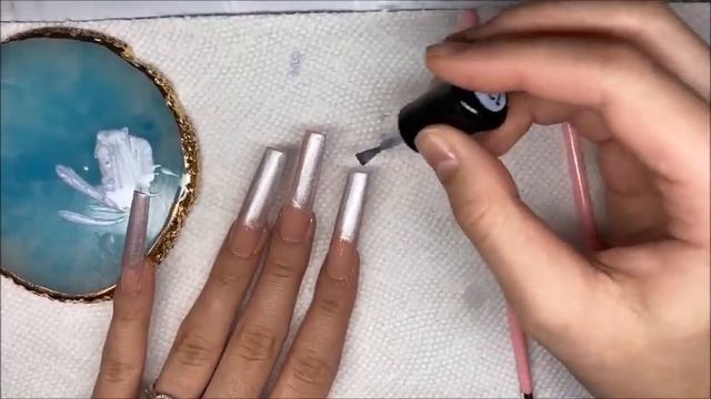 XXL PEPPERMINT SWIRL FRENCH TIP NAILS | iMETHOD BEAUTY GEL POLISH REVIEW | FEMI BEAUTY METHOD смотреть онлайн