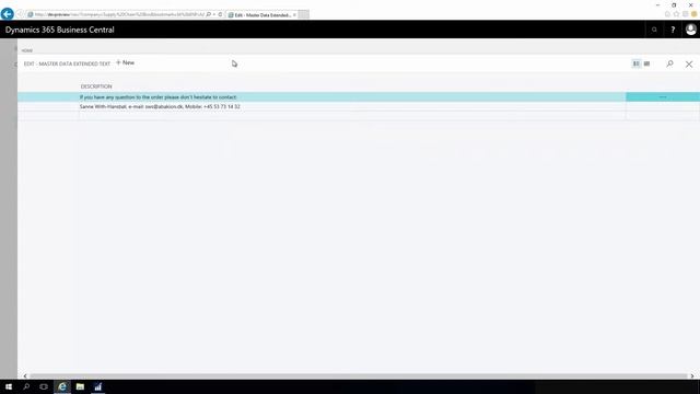 Extended Text - Master Data Management in Dynamics 365 Business Central смотреть онлайн