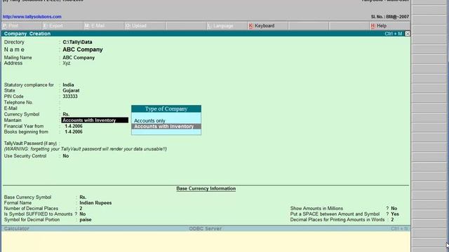 Learn Tally in Gujarati Create New Company смотреть онлайн
