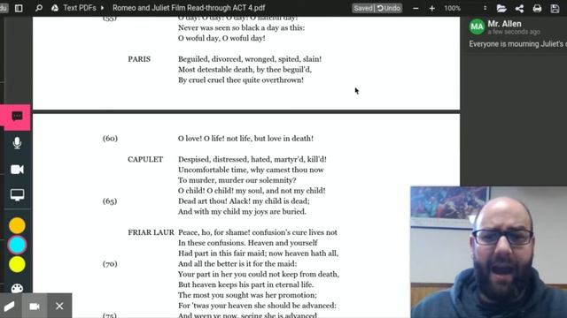 Romeo And Juliet 4.5 Read-through