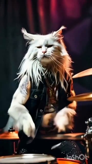 котик играет рок