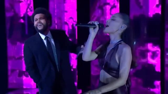 Ariana Grande & The Weeknd SAVE YOUR TEARS Live Performance смотреть онлайн