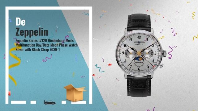Top 10 Ventas Zeppelin 2018: Graf Zeppelin Hindenburg Swiss Quartz Moonphase Calendar Dress Watch смотреть онлайн