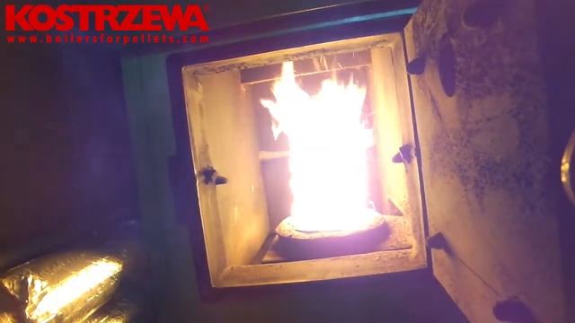 KOSTRZEWA Stove boiler Pellets Fuzzy Logic 2 in new new boiler room смотреть онлайн