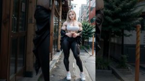 AI LookBook Muscle Girl | Girl Flexing Biceps | Female Biceps #fitness #ai #lookbook