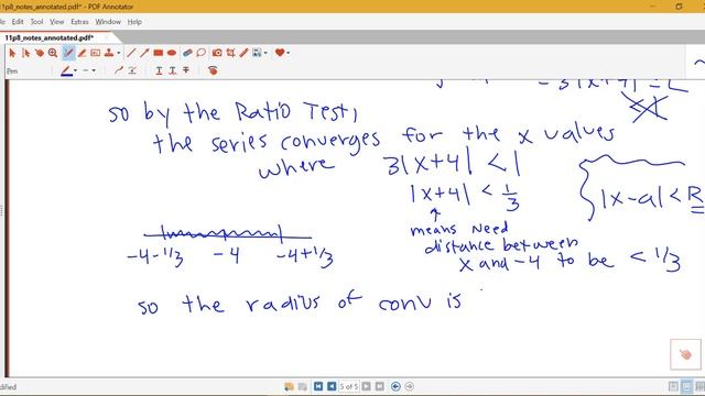 Example on determining radius and interval of convergence of a power series (Section 11.8, part 4) смотреть онлайн