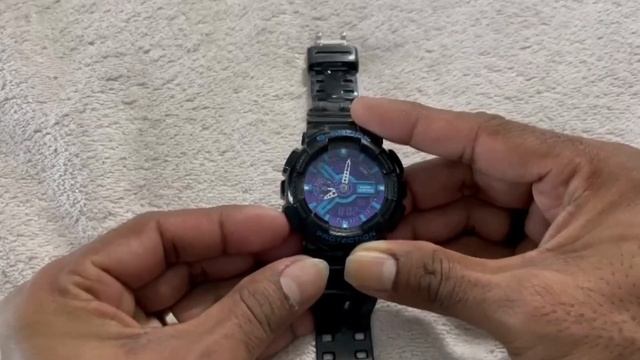 How to set the time on the G-Shock GA-110HC watch. смотреть онлайн