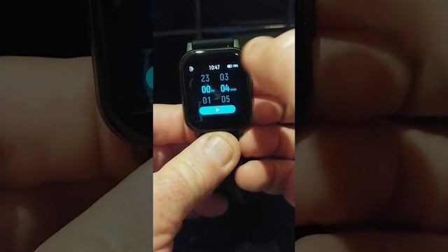 Soundpeats WATCH1. Demonstrating Stopwatch, Countdown Timer.