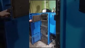 Работа автоматического твёрдотопливного котёла Зота Оптима 25 кВт
