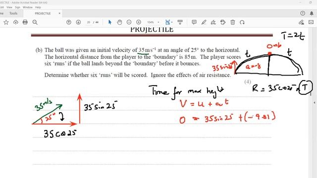 Projectile Questions 16 to 17 IAL As Physics Unit 1 Lecture 7 part f смотреть онлайн