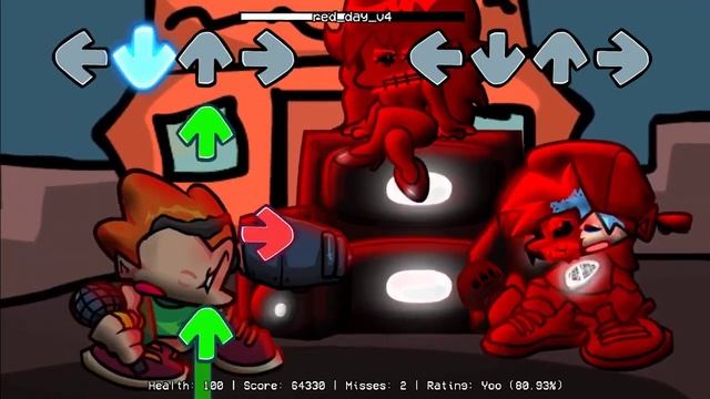 ❌КРАСНЫЙ FNF': КРАСНЫЙ ДЕНЬ V4 ( FIX SOUND )