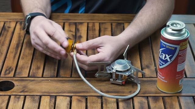 Camping Gas Stove (folding) and bayonet bottle adapter/converter смотреть онлайн