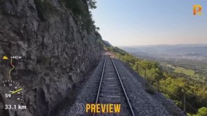 По железной дороге Истрии между Дивачой в Словении и Пуной в Хорватии! 4k 60fps UHD