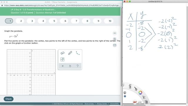 Ch. 2.3 - Graphing a parabola of the form y = ax^2 & y=ax^2 +c смотреть онлайн