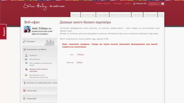 Swiss Halley - оформление трэвелкарты для бизнес-партнёра смотреть онлайн