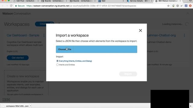 Watson Conversation - How-to Import a Workspace for a Chatbot смотреть онлайн