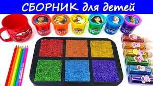 Первые мультики. Игрушки для детей. Пупс и разноцветные бусинки. Слаймы. Звуки АСМР