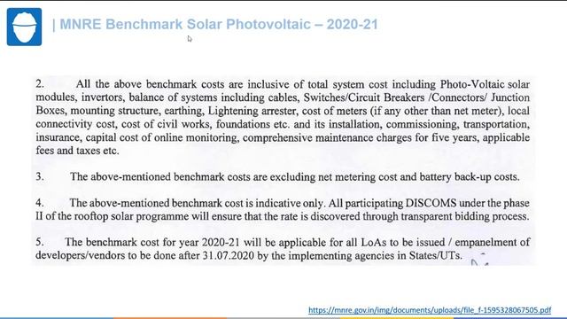 Solar Photovoltaic MNRE Benchmark 2020 21 смотреть онлайн