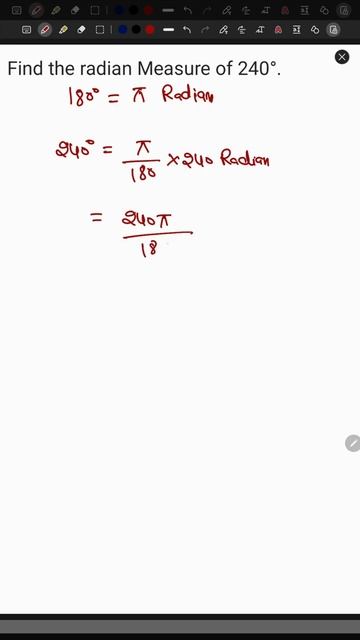 Radian Measure of 240° | Radian To Degree Measure |Trigonometric function | Class 11 Maths Chapter смотреть онлайн