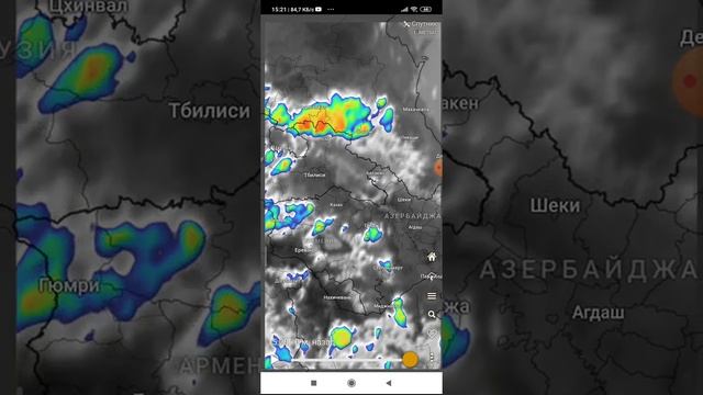 Конвекция гроз около Гянджы смотреть онлайн