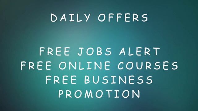 Daily Offers - Free Jobs Alert - Free Online Courses - Free Business Promotions смотреть онлайн