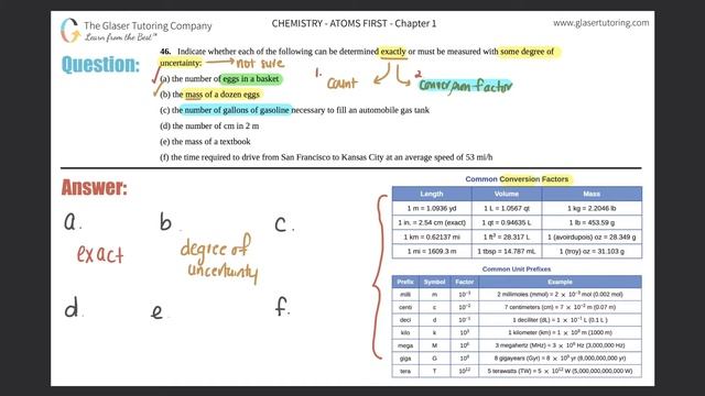 1.46 | Indicate whether each of the following can be determined exactly or must be measured with смотреть онлайн