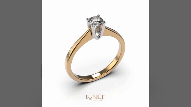 Каблучка з червоного золота, з діамантом смотреть онлайн