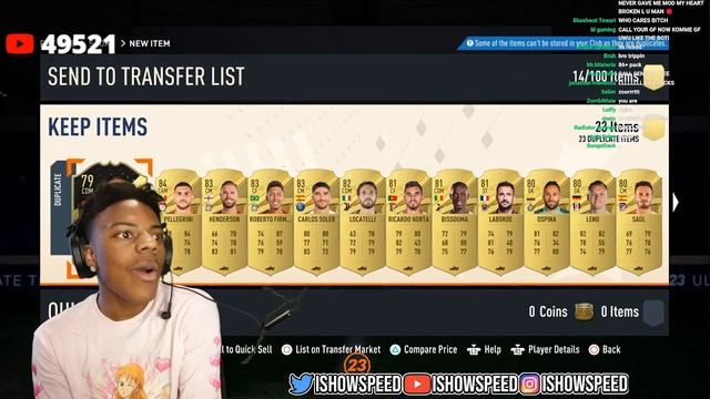 iShowSpeed Fifa 23 Icon PAck Opening (He called to EA Support) смотреть онлайн