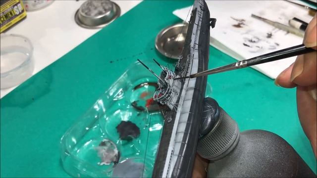 AFV Club 1/350 DKM U-Boat Type7C 1/350ＵボートType7Cの製作　その５　ウェザリング смотреть онлайн