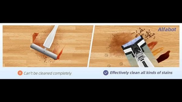 AlfaBot T36 Cordless Floor Vacuum Cleaner and Mop for Hardwood Floor & Area Rugs