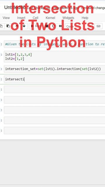 Intersection of two Lists || Common Elements in Lists #shorts #youtubeshorts #pythonprogramming смотреть онлайн
