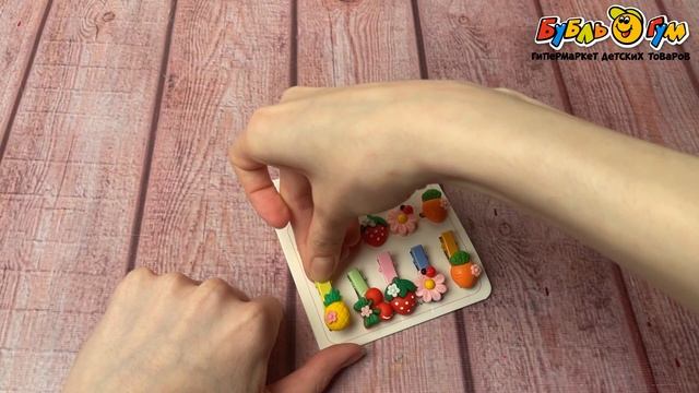 Набор заколок и резинок Lilly & Mia Фруктики и цветочки смотреть онлайн