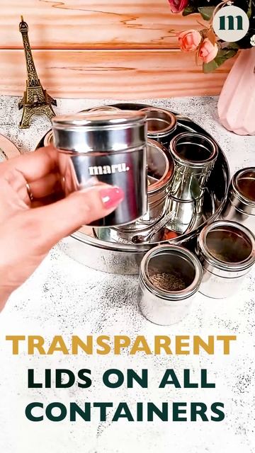 12 in 1 Stainless Steel Masala Dabba Spice Box with Individual Lids for all containers смотреть онлайн