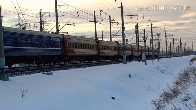 Электровоз ЭП2К-148 с фирменным поездом 054У Гранд Экспресс смотреть онлайн