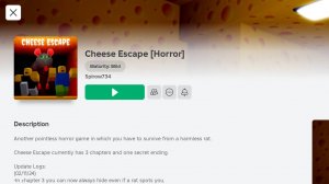 СБЕГИ ОТ МЫШОНКА В РОБЛОКСЕ [Cheese escape]