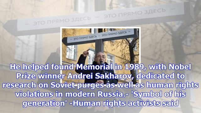 Founder Of Russia's Top Rights Group Dies