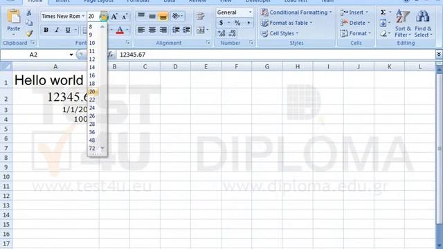 Apply the following formatting to the active worksheet: Cell A1: Font: Arial, Size: 22,
Cell... смотреть онлайн