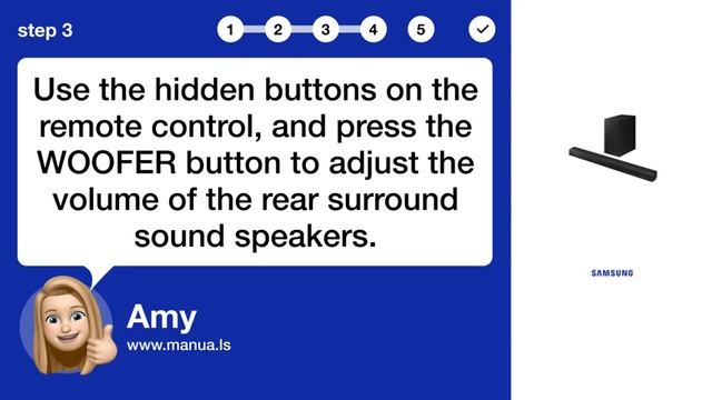 How to Adjust Rear Speaker Volume on Samsung HW-B550 Soundbar смотреть онлайн