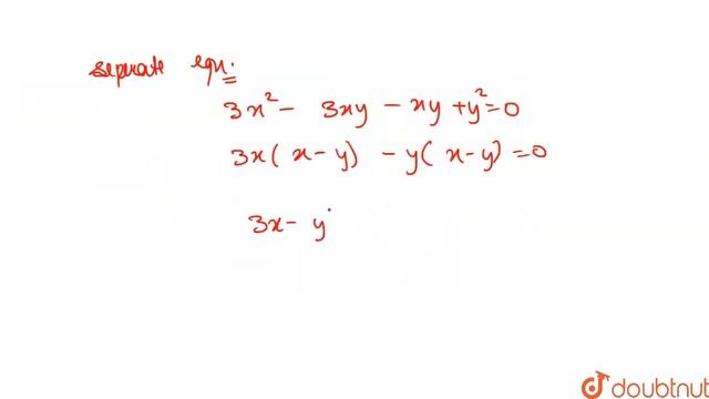 The difference of the slopes of the lines given by `3x^(2)-4xy+y^(2)=0` is смотреть онлайн