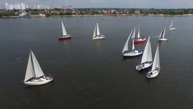 Корпоратив под парусами. Аэросъемка смотреть онлайн
