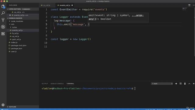 Полное руководство NodeJS Урок 11 Модуль EVENTS смотреть онлайн