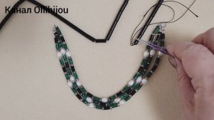 Как собрать трехрядное колье. "Триряда"