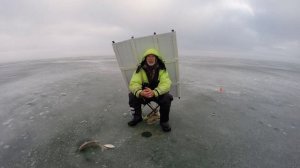На зимнем Маныче  в старый Новый год. Рыбалка на закормленных лунках. Юрий Философ.
