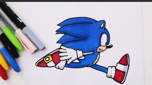 Как нарисовать БЕГУЩЕГО СОНИКА SONIC CORRIENDO (шаг за шагом) | Как нарисовать бегущего ежа Соника смотреть онлайн