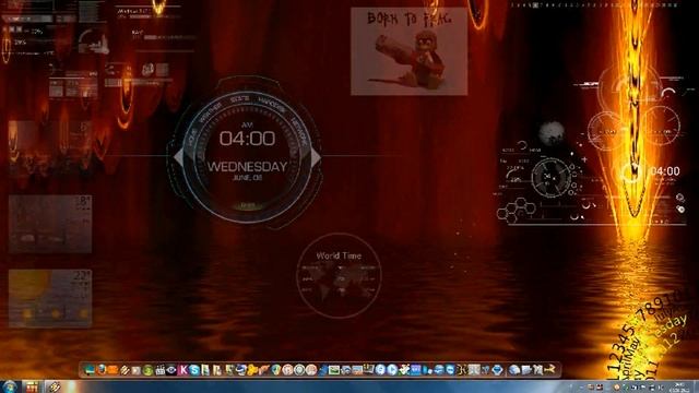3D Desktop Rainmeter 2.0 Skins Rocketdock dynamic Background Other optics ! Part 2/2 смотреть онлайн