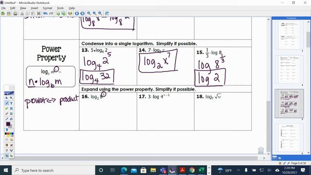 U6C12L2: PROPERTIES OF LOGS смотреть онлайн