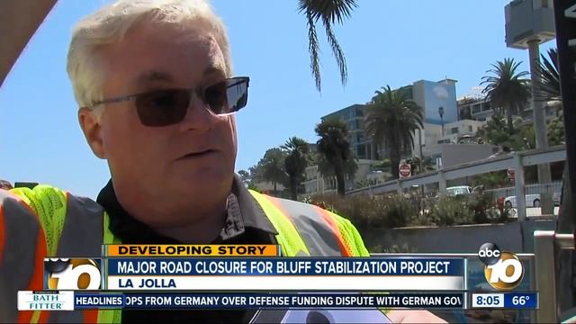 Major road closure for La Jolla bluff stabilization project смотреть онлайн
