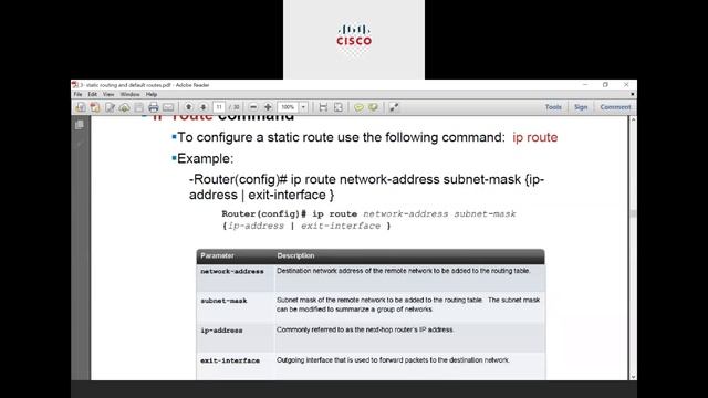 introduction of static routing and packet tracer смотреть онлайн