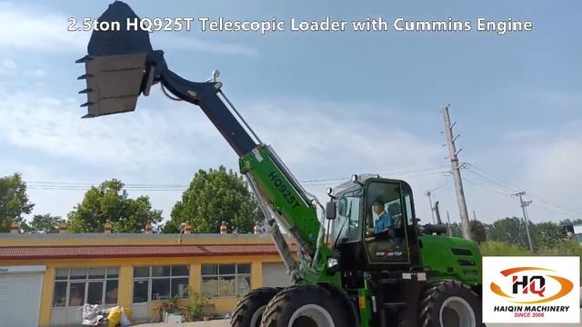 2.5ton Telescopic wheel loader ( HQ925T ) with Cummins Engine - NEW MODEL смотреть онлайн
